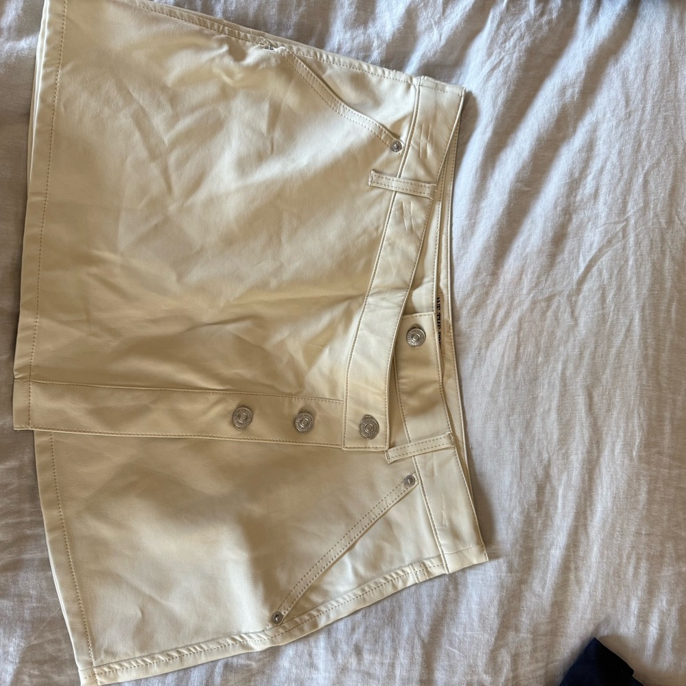 Free People Cream Mini Skirt